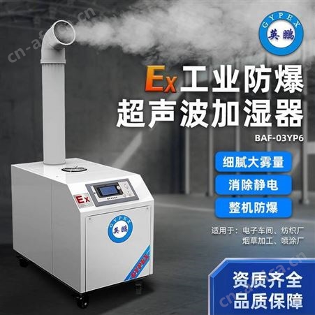 百奥湿美英鹏防爆加湿器工业型超声波喷雾车间雾化6kg/h BAF-03YP6