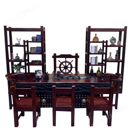 老船木茶桌椅组合简约功夫泡茶台新中式茶几实木茶桌茶具套装一体