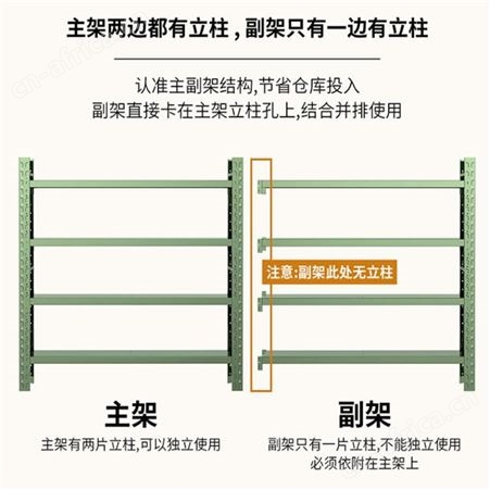 绿色仓储货架储物金属架多层定做铁架子展示架地下室可拆装