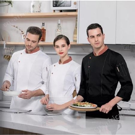 餐饮厨师工作服酒店饭店食堂后厨服装厨师服定制