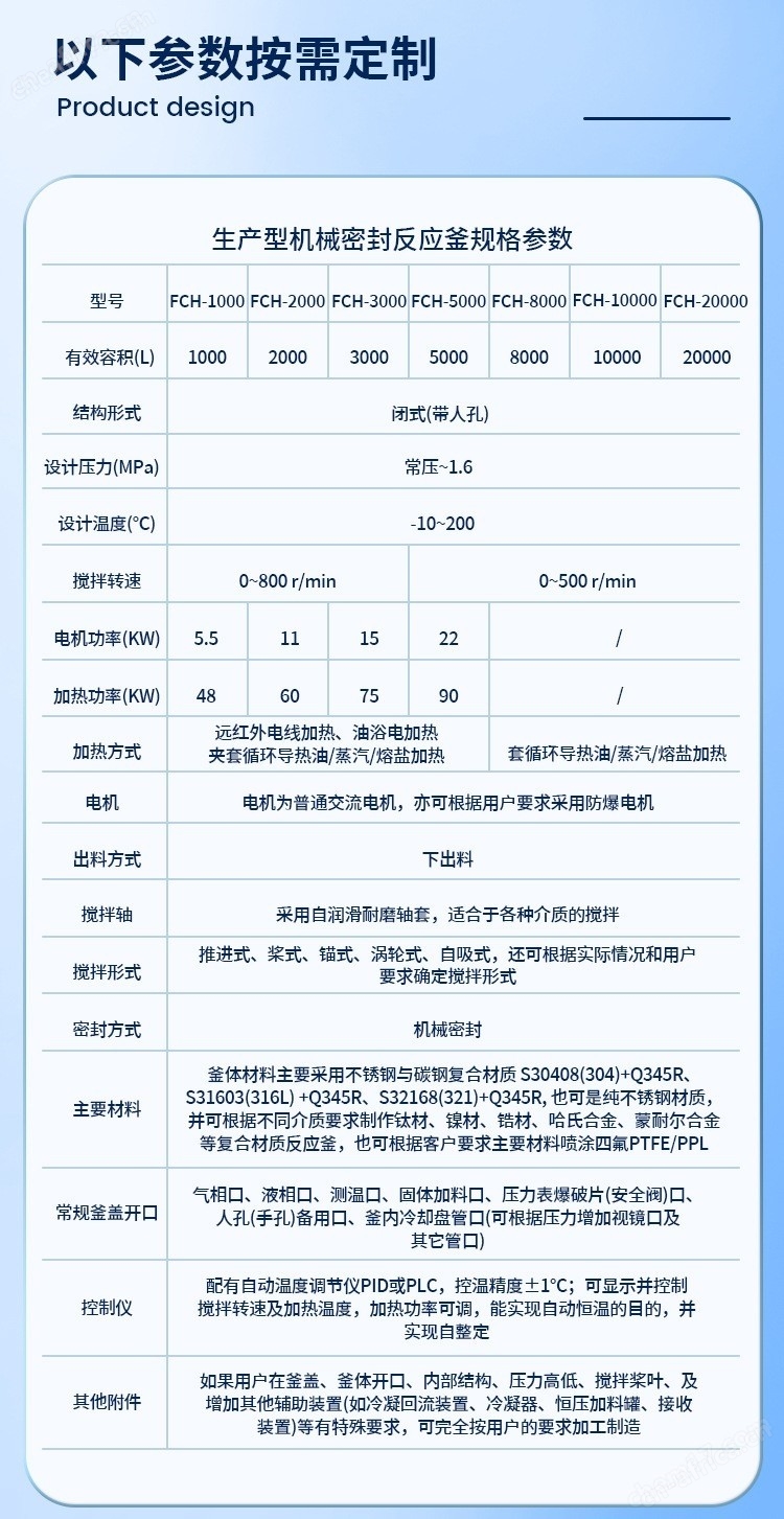 机械密封不锈钢聚合反应釜系统