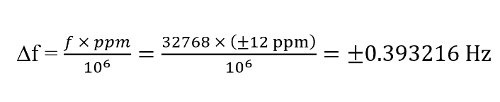 RTC晶振32.768KHz频率精度PPM值及时间偏差计算方法 RTC晶振32.768KHz频率精度PPM值及时间偏差计算方法